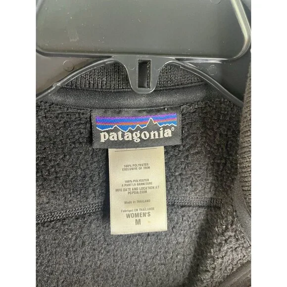 Patagonia Better Sweater Womens Medium Black Vest Full Zip Pockets Fleece Hiking - Picture 3 of 4